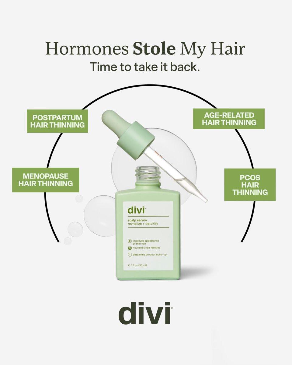 Divi Healthy Hair Goals Mini Kit – Scalp Serum, Volumizing Shampoo & Conditioner für dünner werdendes Haar (Reisegröße)