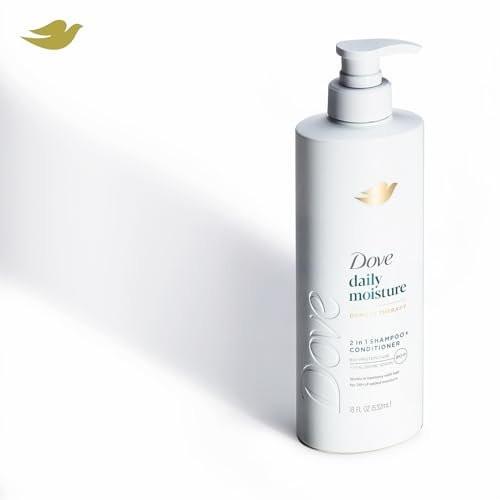 Dove 2-in-1 Shampoo & Conditioner + Daily Moisture Body Wash – Tiefenhydratation für trockenes Haar und Haut (2er Set)