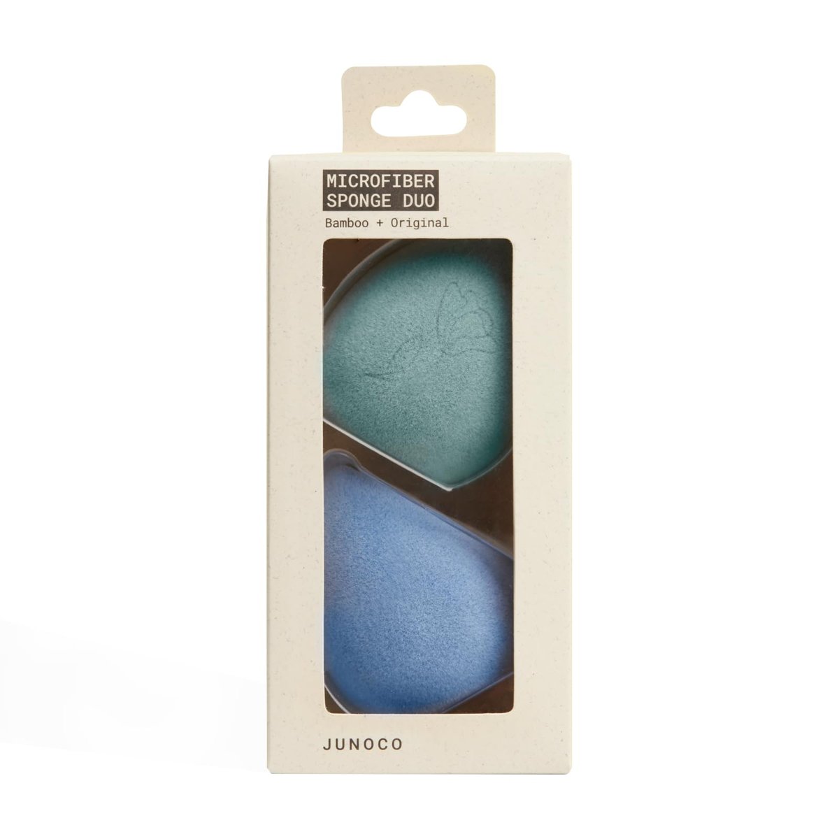 JUNO & Co. Mikrofaser Make-up Schwamm – Dual-Layer-Technologie für makelloses Foundation-Finish (2er-Pack Blau und Grün)
