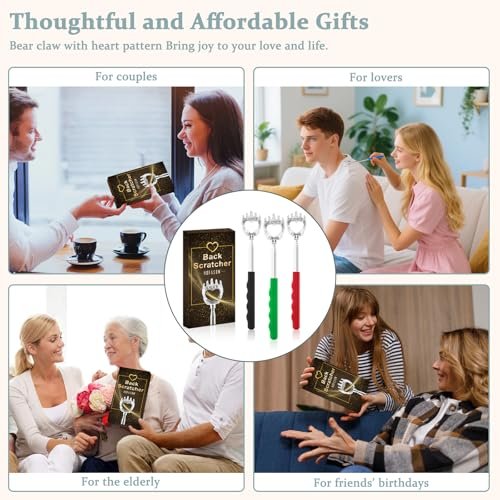 HOFASON 6er-Pack Rückenkratzer – Lustige Geschenke für Männer, Frauen, Papa – Weihnachtsgeschenke, Ostergeschenke, White Elephant Geschenke – Geburtstagsgeschenke für Mama, Papa, Ehemann, Ehefrau
