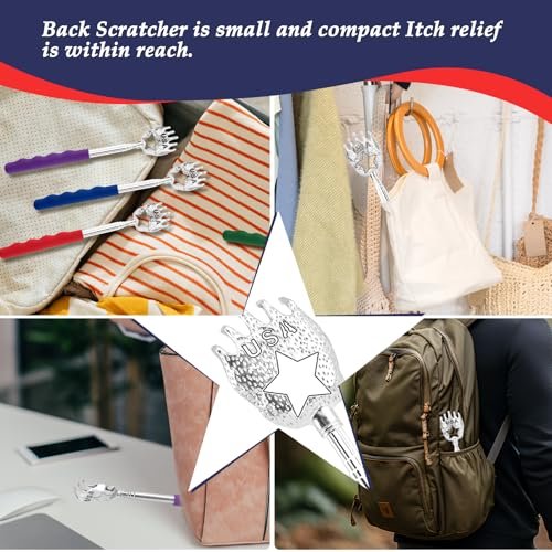 HOFASON 6-teiliger Rückenkratzer – Perfektes Vatertagsgeschenk, 4. Juli Accessoire, Geburtstagsgeschenk für Männer, Frauen, Erwachsene und Teenager – Lustiges Geschenk für Ihn