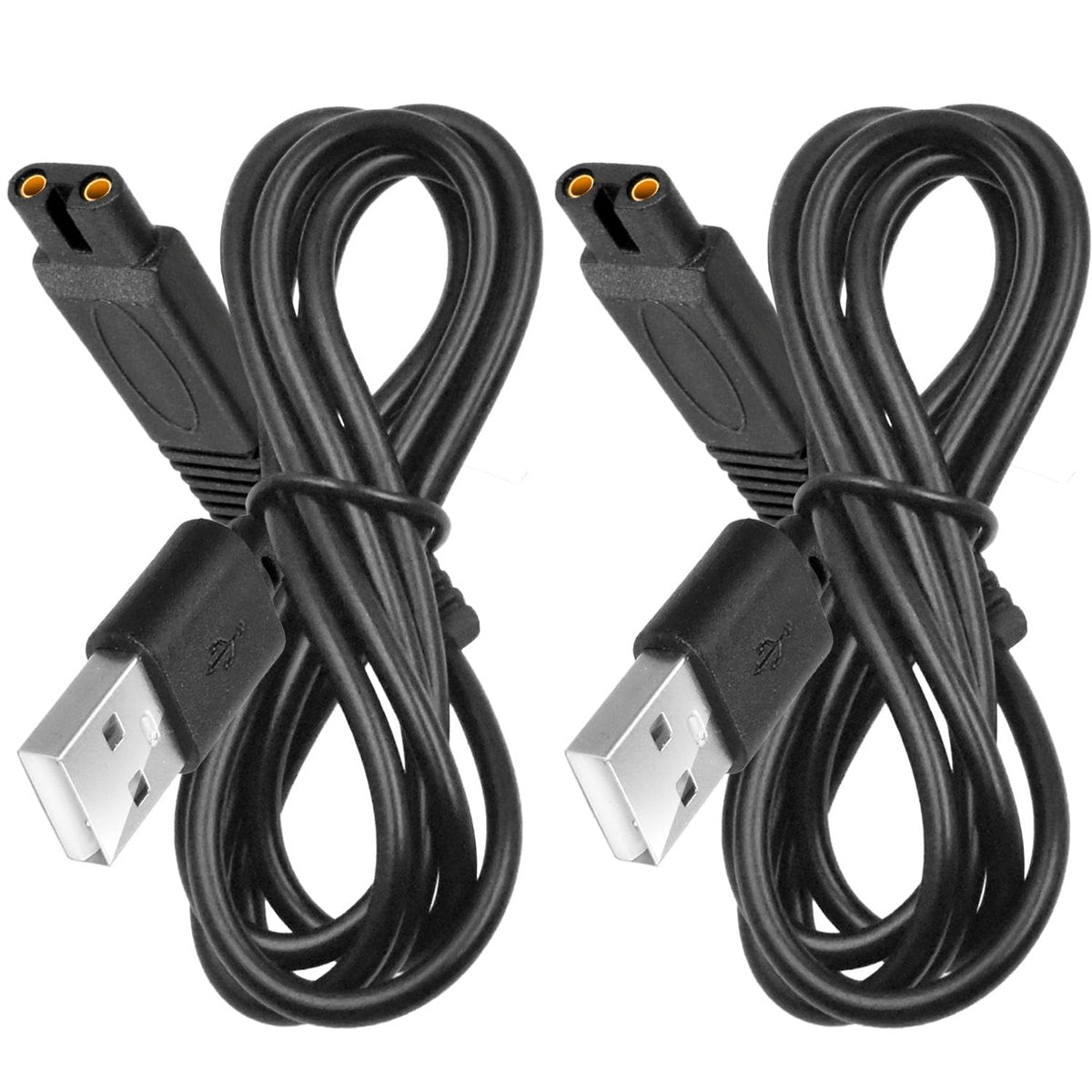 2er-Pack USB-Ladekabel kompatibel mit Freebird Head Shaver Only, Flex Series Rasierer-Ladekabel Ersatz für Freebird Rasier-Set Elektrorasierer, 1 Meter