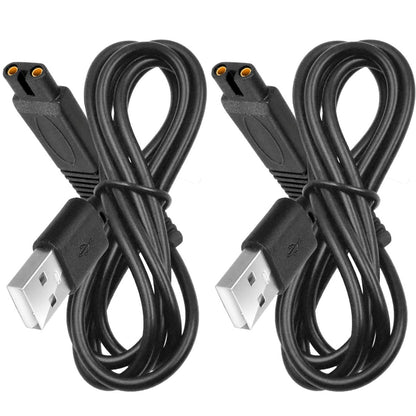 2er-Pack USB-Ladekabel kompatibel mit Freebird Head Shaver Only, Flex Series Rasierer-Ladekabel Ersatz für Freebird Rasier-Set Elektrorasierer, 1 Meter