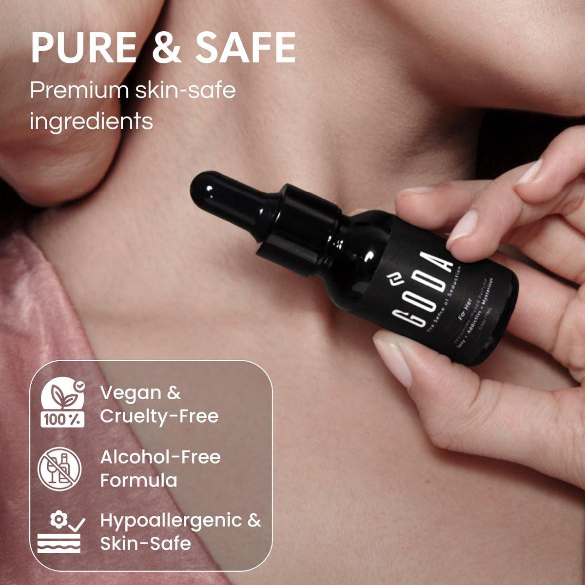 GODA Pheromone Parfüm für Frauen – Das Original – Langanhaltender Damenduft mit Jasmin und Rose, Vegan & Tierversuchsfrei – 15ml/0,50 fl. oz