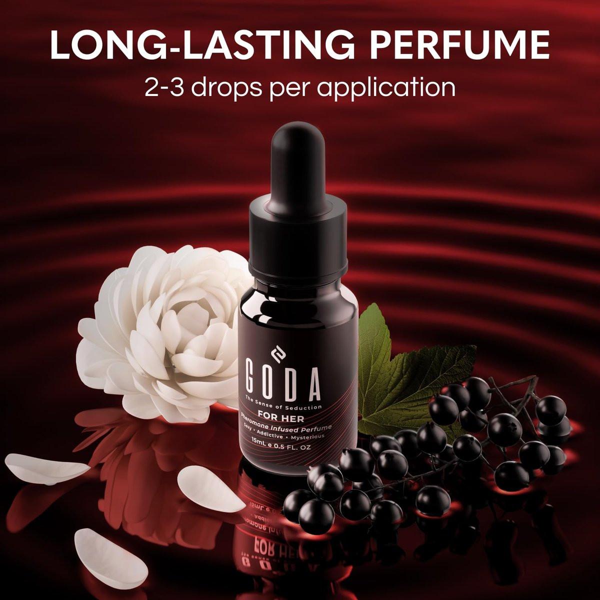 GODA Pheromone Parfüm für Frauen – Das Original – Langanhaltender Damenduft mit Jasmin und Rose, Vegan & Tierversuchsfrei – 15ml/0,50 fl. oz