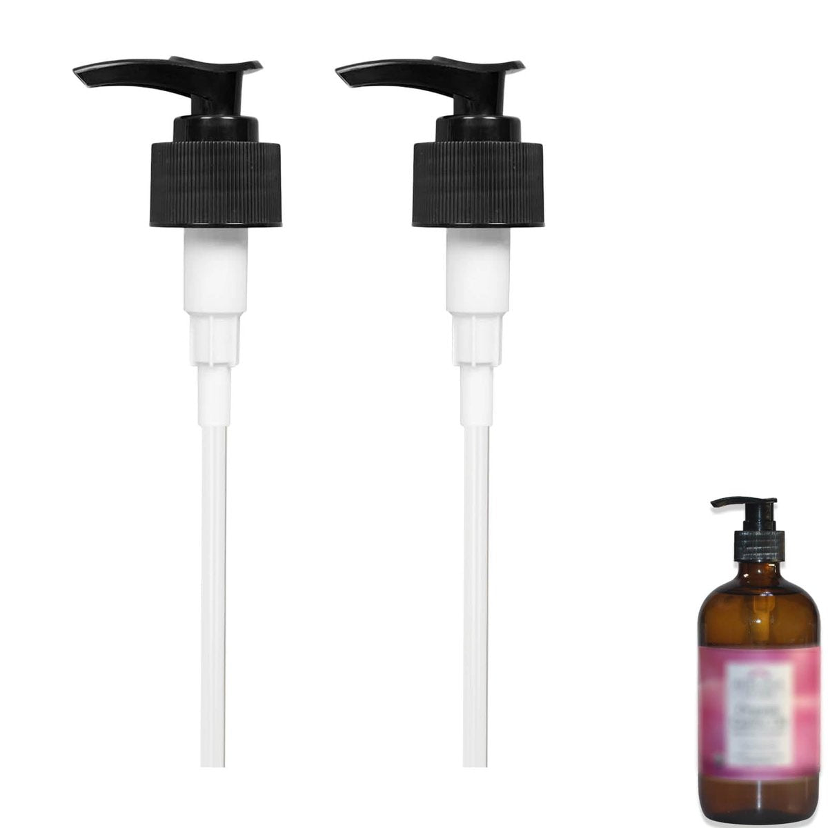 Ersatz-Dosierpumpe Kompatibel mit Heritage Store Rizinusöl & Queen of The Thrones und Rejuve Naturals Rizinusöl 16 oz, 2er-Pack, Schwarz
