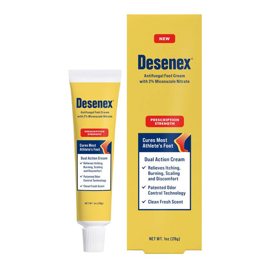 Desenex Anti-Pilz Fußcreme, verschreibungspflichtige Stärke 2% Miconazolnitrat, heilt Fußpilz, lindert Juckreiz, Brennen & Schuppen, 24h Geruchskontrolle, frischer Duft, 28g