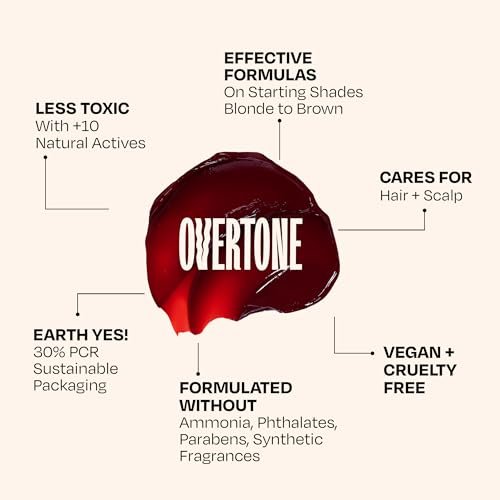 oVertone Täglicher Farbe abgebender Conditioner für Haare, Erdbeerblond: Temporäres Pigment mit Shea-, Kokos- und Avocadoöl, Feuchtigkeitsspendend, Vegan & Tierversuchsfrei, Alle Haartypen, 133 ml