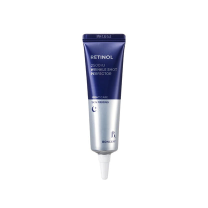 BONCEPT Retinol 2500 IU Wrinkle-Shot Perfector – Korean Anti-Aging Intensivcreme mit Bakuchiol für Anfänger, Faltenschutz, Porenverfeinerung, Straffung, 0,5 fl. oz. / 15 ml