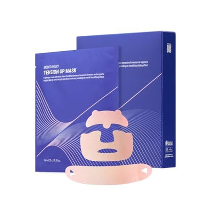 MEDITHERAPY Tension Up Mask 5er-Pack – Koreanische Kollagen-Gesichtsmaske für V-Linien-Lifting, straffende & festigende Hautpflege für eine scharf konturierte Gesichtsform, Doppelkinn-Reduzierer – Matrixyl & Peptid-Gel-Maske