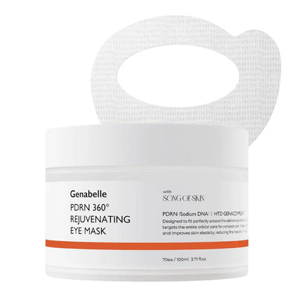 Genabelle PDRN 360° Rejuvenating Eye Mask – Feuchtigkeitsspendende Augenpflaster für die gesamte Augenpartie mit PDRN & Peptiden – Gegen dunkle Augenringe, Schwellungen & feine Linien – 70 Stück