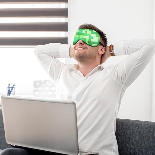 2er-Pack Schlafmaske für Kinder Jungen – Seidene Augenabdeckung mit verstellbarem Band & Lichtblockierung – Schlafbrille für Reise und Zuhause (My World)