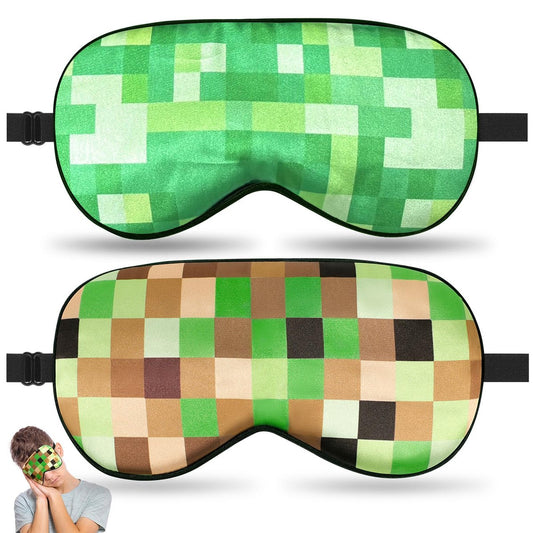 2er-Pack Schlafmaske für Kinder Jungen – Seidene Augenabdeckung mit verstellbarem Band & Lichtblockierung – Schlafbrille für Reise und Zuhause (My World)