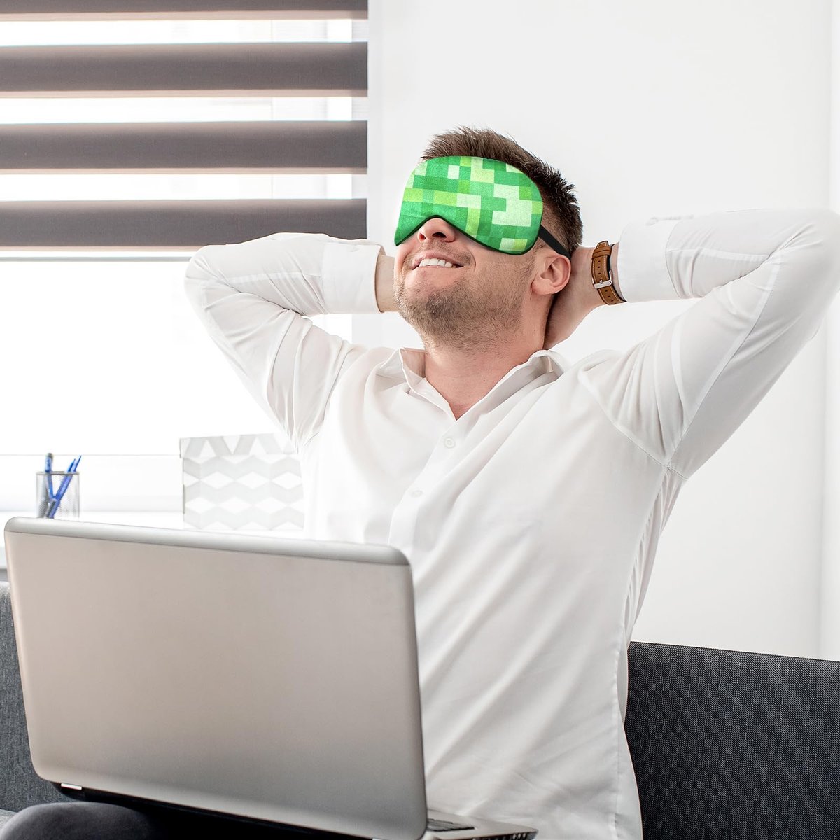 2er-Pack Schlafmaske für Kinder Jungen – Seidene Augenabdeckung mit verstellbarem Band & Lichtblockierung – Schlafbrille für Reise und Zuhause (My World)