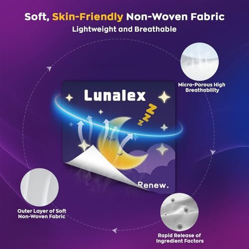 Lunalex 66 Schlafpflaster für Erwachsene Extra Stärke – Natürliche Nachtruhe mit Melatonin & Magnesium, Schnell wirkend & Lang anhaltend