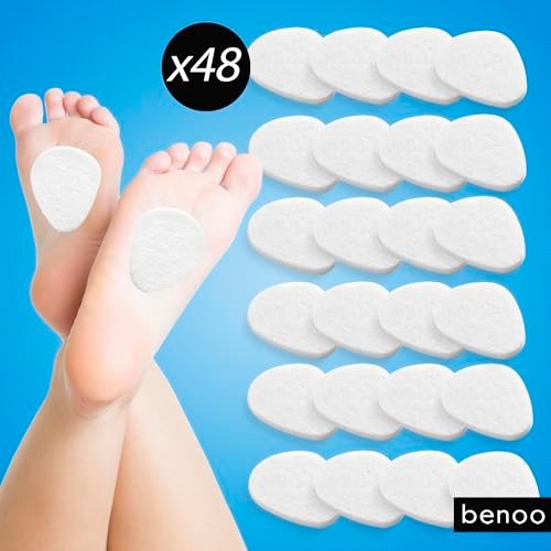 Metatarsal-Pads für Damen & Herren (48er Pack) – Ballenpolster für Schmerzlinderung, Filz-Metatarsal-Fußpolster für alle Schuharten, Morton Neurom, Ganztägiger Komfort, Einheitsgröße (6 mm Dick)