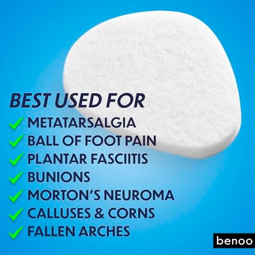 Metatarsal-Pads für Damen & Herren (48er Pack) – Ballenpolster für Schmerzlinderung, Filz-Metatarsal-Fußpolster für alle Schuharten, Morton Neurom, Ganztägiger Komfort, Einheitsgröße (6 mm Dick)