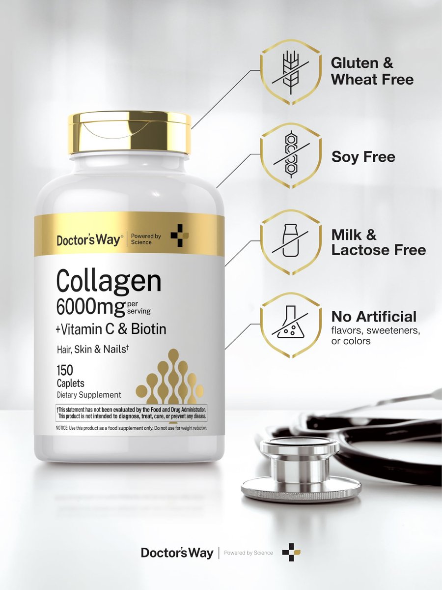 Doctor's Way Collagen Complex | 150 Kapseln | mit Vitamin C und Biotin | Nicht-GVO, glutenfrei