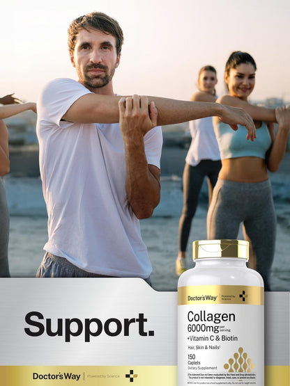 Doctor's Way Collagen Complex | 150 Kapseln | mit Vitamin C und Biotin | Nicht-GVO, glutenfrei