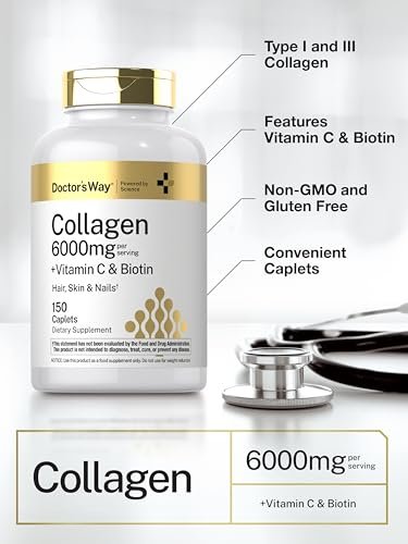 Doctor's Way Collagen Complex | 150 Kapseln | mit Vitamin C und Biotin | Nicht-GVO, glutenfrei