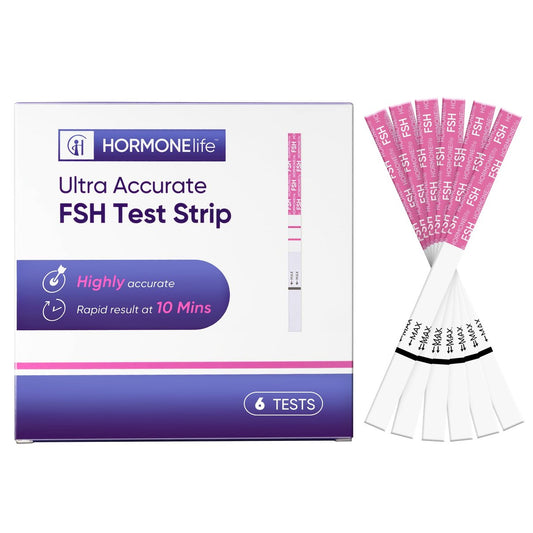 6er-Pack FSH-Teststreifen für die Wechseljahre – Menopause-Test für zu Hause, Ovarialreserve & Hormonbalance-Test