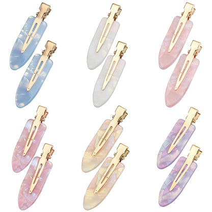 12er Pack Keine Falten Haarklammern Bunte No-Bend Haarspangen Flache Duckbill Klammern Faltenfreie Haarklammern Alligator Haarspangen Make-up Haarspangen Friseur Zubehör für Frauen Mädchen