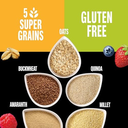 KIND Healthy Grains Energie-Riegel Vielfaltspaket, Glutenfrei, Gesunde Snacks, Dunkle Schokolade Stückchen, Erdnussbutter Dunkle Schokolade, Gemischte Beeren, 18-21g Vollkorn, 30er Pack