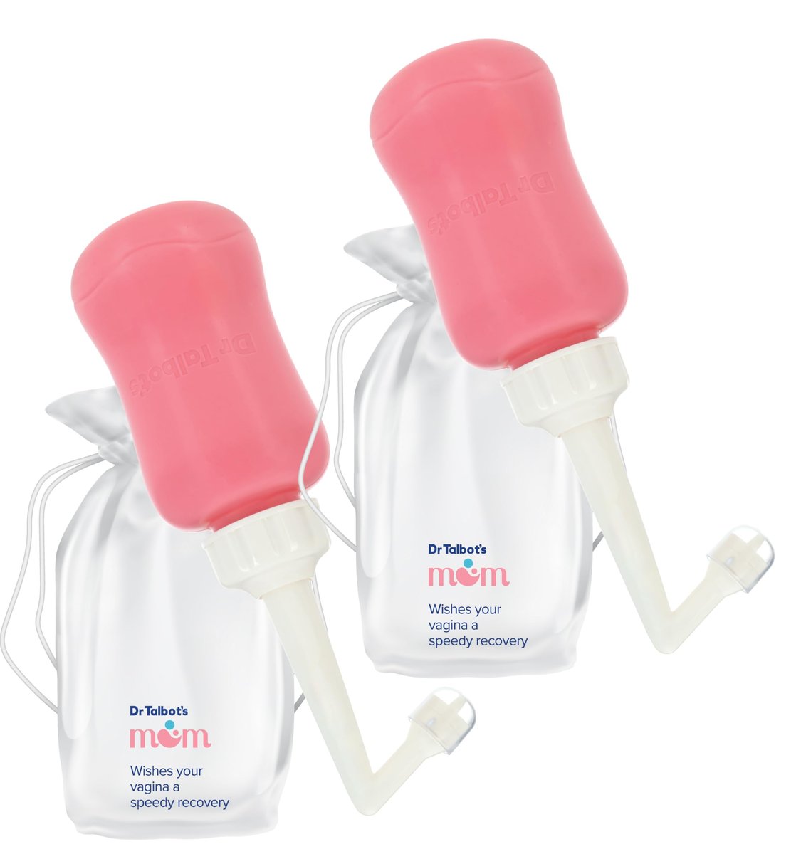Dr. Talbot's Postpartale Peri-Flasche mit Tragetasche - (2er-Pack) 12,2 fl oz - Silikon-Peri-Sprühflasche für Mütter