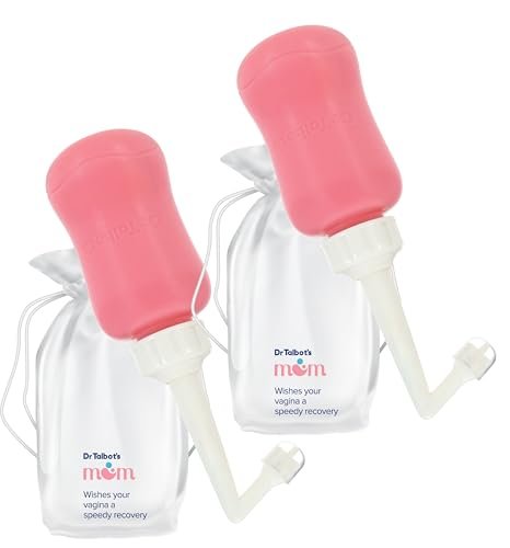 Dr. Talbot's Postpartale Peri-Flasche mit Tragetasche - (2er-Pack) 12,2 fl oz - Silikon-Peri-Sprühflasche für Mütter