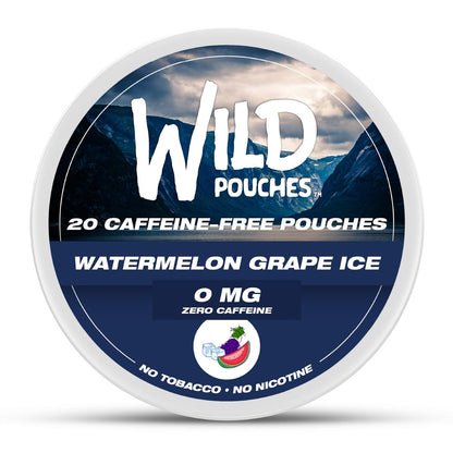 Wild 0mg Nikotinfreie Beutel ohne Koffein Wassermelone Traube Eis – 20 koffeinfreie Beutel