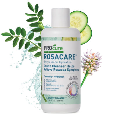 PROcure Rosacare Sanfte Reinigungscreme – Gesichtswaschcreme mit Hyaluronsäure, Niacinamid & Süßholzwurzel für empfindliche, zu Rötungen neigende Haut – tägliche Anwendung