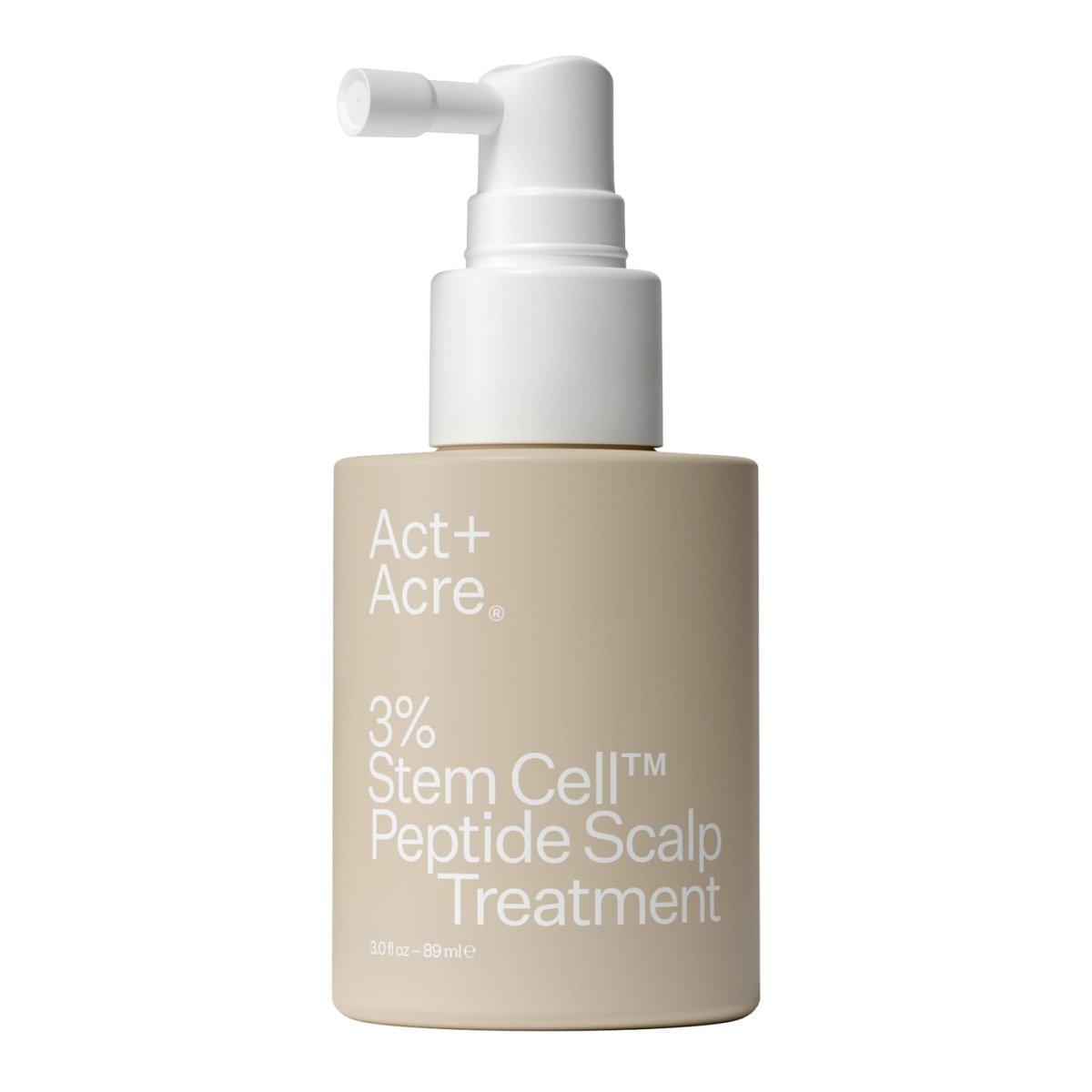 Act+ Acre Kaltgepresste 3% Stammzellen-Peptid-Behandlung | Fördert Haardichte | Traubenstammzellen, Peptide + Koffein | Vegan, Duftfrei | 89 ml