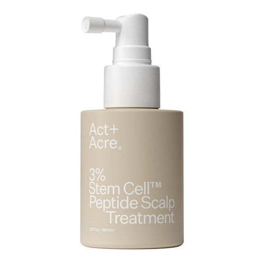 Act+ Acre Kaltgepresste 3% Stammzellen-Peptid-Behandlung | Fördert Haardichte | Traubenstammzellen, Peptide + Koffein | Vegan, Duftfrei | 89 ml