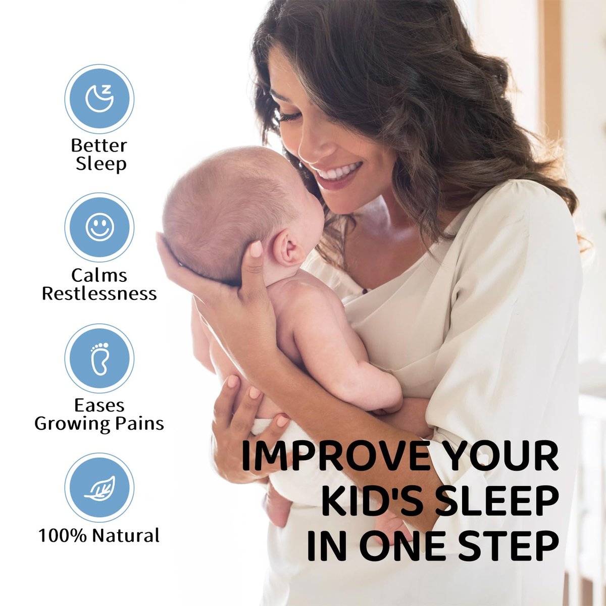 2026 Magnesium Lotion für Kinder - Bio Lotion für Babys - Beruhigende Linderung & Entspannung - Topische Magnesiumcreme beruhigt Kinder beim Zubettgehen & in der Nacht - Ohne Melatonin (118 ml)
