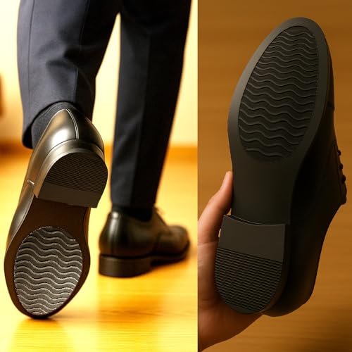 Rutschfeste Schuhpads – 3" × 4,3" Anti-Rutsch-Sohlenschutz für Lederschuhe & Ledersohlen – Selbstklebende Griffflächen (Schwarz, 3 Paare)