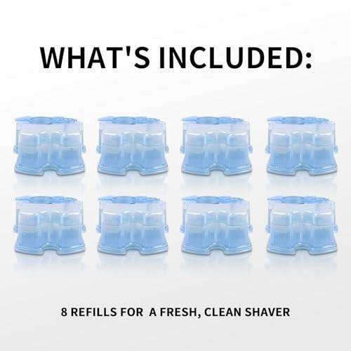 Clean & Renew Nachfüllkartuschen CCR Kompatibel mit Braun Rasierer Reiniger Lösung für Clean&Charge Reinigungssystem (8er-Pack)