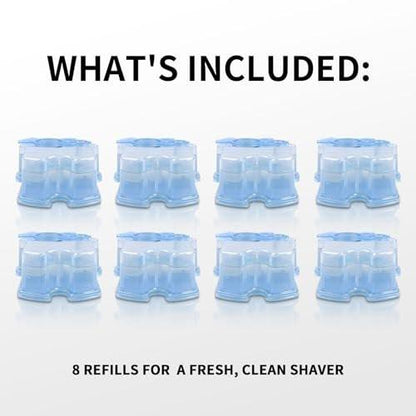 Clean & Renew Nachfüllkartuschen CCR Kompatibel mit Braun Rasierer Reiniger Lösung für Clean&Charge Reinigungssystem (8er-Pack)