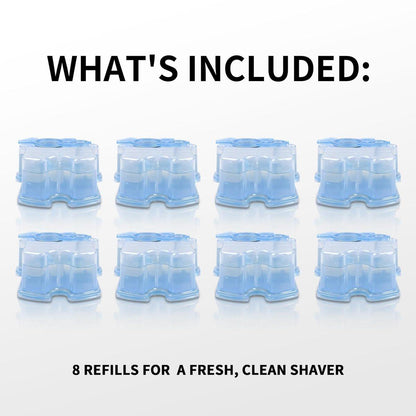 Clean & Renew Nachfüllkartuschen CCR Kompatibel mit Braun Rasierer Reiniger Lösung für Clean&Charge Reinigungssystem (8er-Pack)