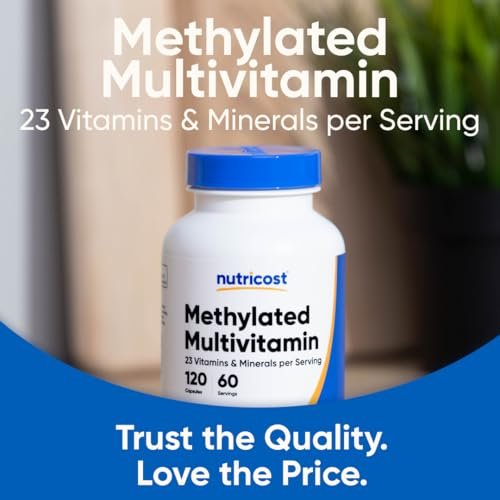 Nutricost Methylierte Multivitamin Kapseln – 120 Kapseln, 60 Portionen, 23 Vitamine & Mineralien pro Portion