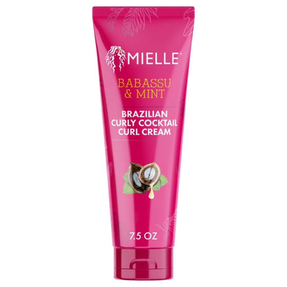 Mielle Organics Babassu & Mint Brazilian Curly Cocktail Curl Cream – Locken definierende Haarpflegecreme für strukturiertes Haar, 7,5 Unzen