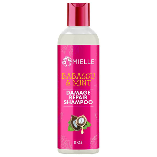 Mielle Organics Babassu & Minze Schadenreparatur Shampoo – Feuchtigkeitsspendendes Shampoo & Kopfhaut-Reiniger – Sanfte Reinigung & Vorbereitung für die Reparatur (237 ml)