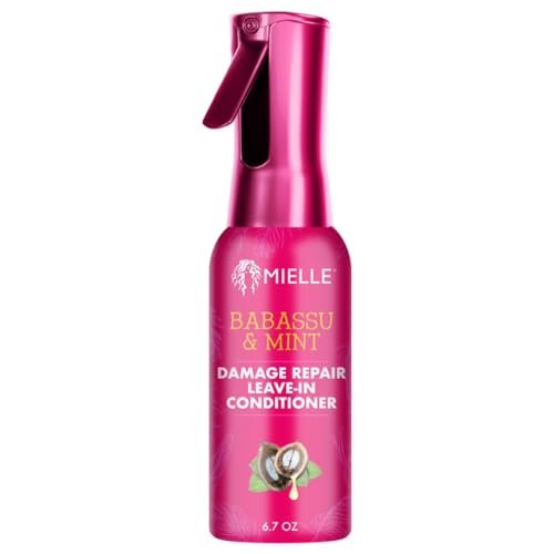 Mielle Organics Babassu & Mint Damage Repair Leave-In Conditioner für schadensfreies Styling, 6,7 Unzen