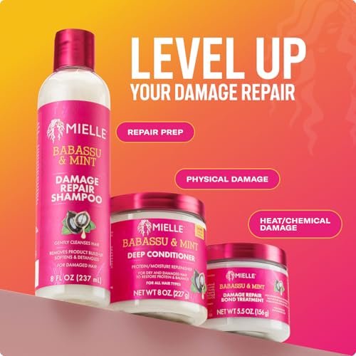 Mielle Organics Babassu & Mint Damage Repair Leave-In Conditioner für schadensfreies Styling, 6,7 Unzen