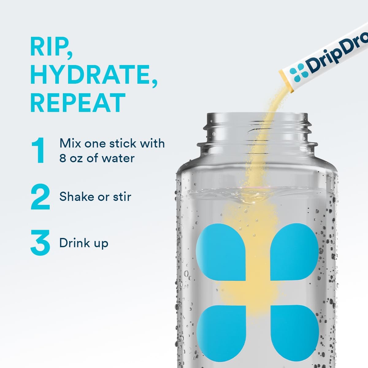 DripDrop Zuckerfrei Hydration Packets - Zero Citrus Variety Pack - Elektrolyt-Pulver für Getränke - Cherry Limeade, Citrus, Orange, Strawberry Lemonade - Non-GMO, Glutenfrei - 16 Portionen