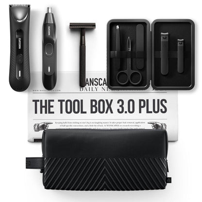 MANSCAPED® The Plow® 2.0 Premium Einzelklinge Doppelklingen-Sicherheitsrasierer für Männer – Gunmetal Grey