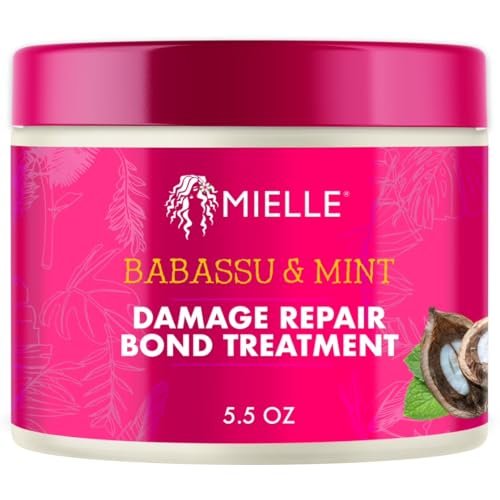 Mielle Organics Babassu & Mint Damage Repair Bond Treatment für chemisch und thermisch geschädigtes Haar, 5,5 Unzen