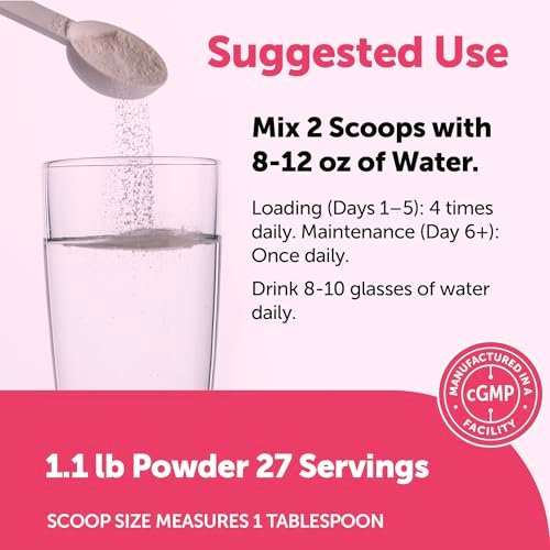 Micro Ingredients Creatin + Elektrolyte + Multi-Kollagen für Frauen | 5.000 mg mikronisiertes Creatin-Monohydrat-Pulver | Creatin-Hydrations-Mix | Zitrone-Himbeere | Zuckerfrei, Ohne Gentechnik