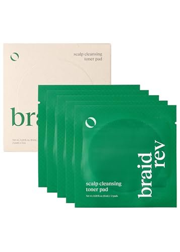 Bephor Braid Rev Scalp Cleansing Toner Pad – Korean Scalp Treatment mit Apfelessig, Peeling, keine Spülung, gegen Juckreiz, feuchtigkeitsspendend, Reiseset, 5 Blätter
