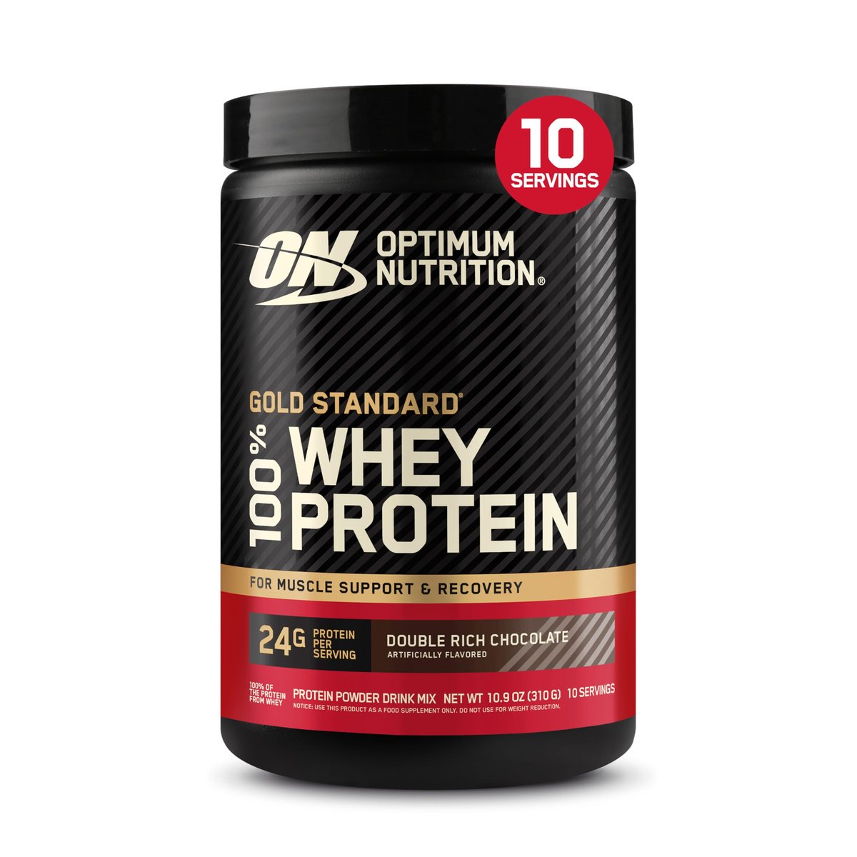 Optimum Nutrition Gold Standard 100% Whey Proteinpulver, Doppelt reichhaltige Schokolade, 0,68 Pfund (1er-Pack)