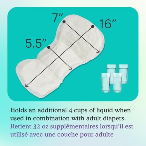Because Overnight Booster Pads – Zusätzliche Saugfähigkeit für alle Inkontinenzslips, 22 Stück